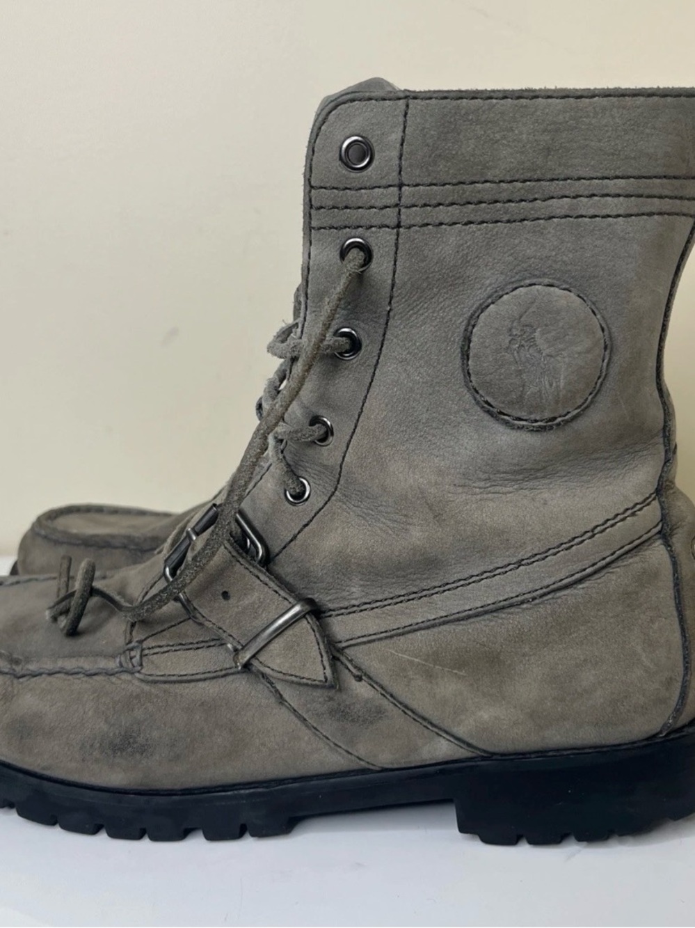 Polo Ralph Lauren Boots Mens Size9.5/ 43 Green Ranger Polo Country Leather Strap